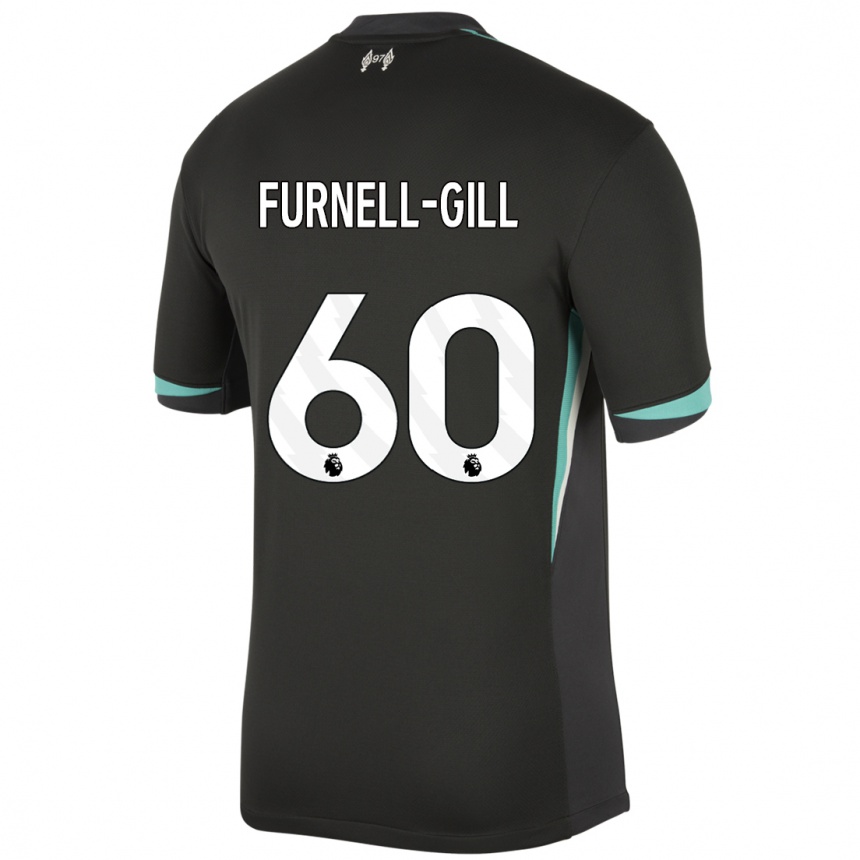 Vaikiškas Luca Furnell-Gill #60 Juoda Antracito Balta Išvykos Marškinėliai 2024/25 T-Shirt