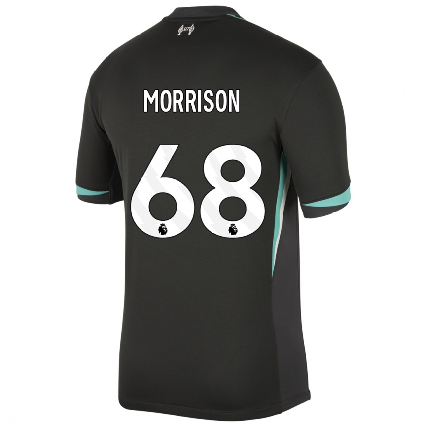 Vaikiškas Kieran Morrison #68 Juoda Antracito Balta Išvykos Marškinėliai 2024/25 T-Shirt