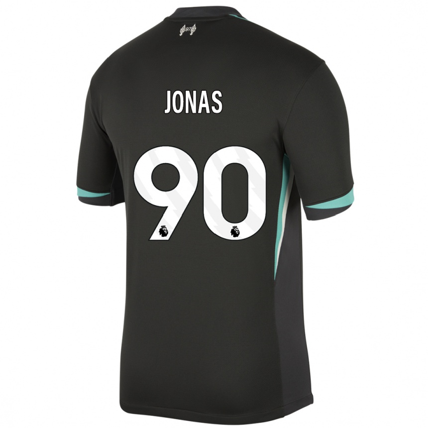 Vaikiškas Lee Jonas #90 Juoda Antracito Balta Išvykos Marškinėliai 2024/25 T-Shirt