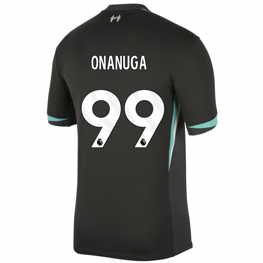 Vaikiškas Fola Onanuga #99 Juoda Antracito Balta Išvykos Marškinėliai 2024/25 T-Shirt