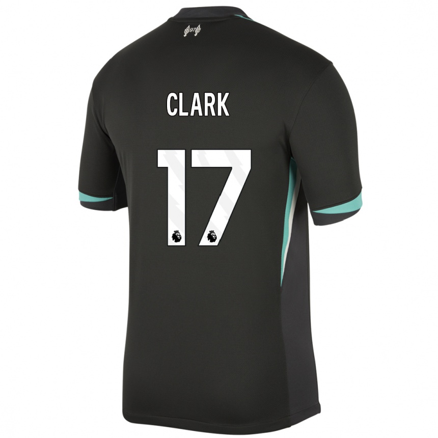 Vaikiškas Jenna Clark #17 Juoda Antracito Balta Išvykos Marškinėliai 2024/25 T-Shirt