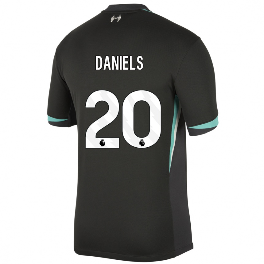 Vaikiškas Yana Daniels #20 Juoda Antracito Balta Išvykos Marškinėliai 2024/25 T-Shirt