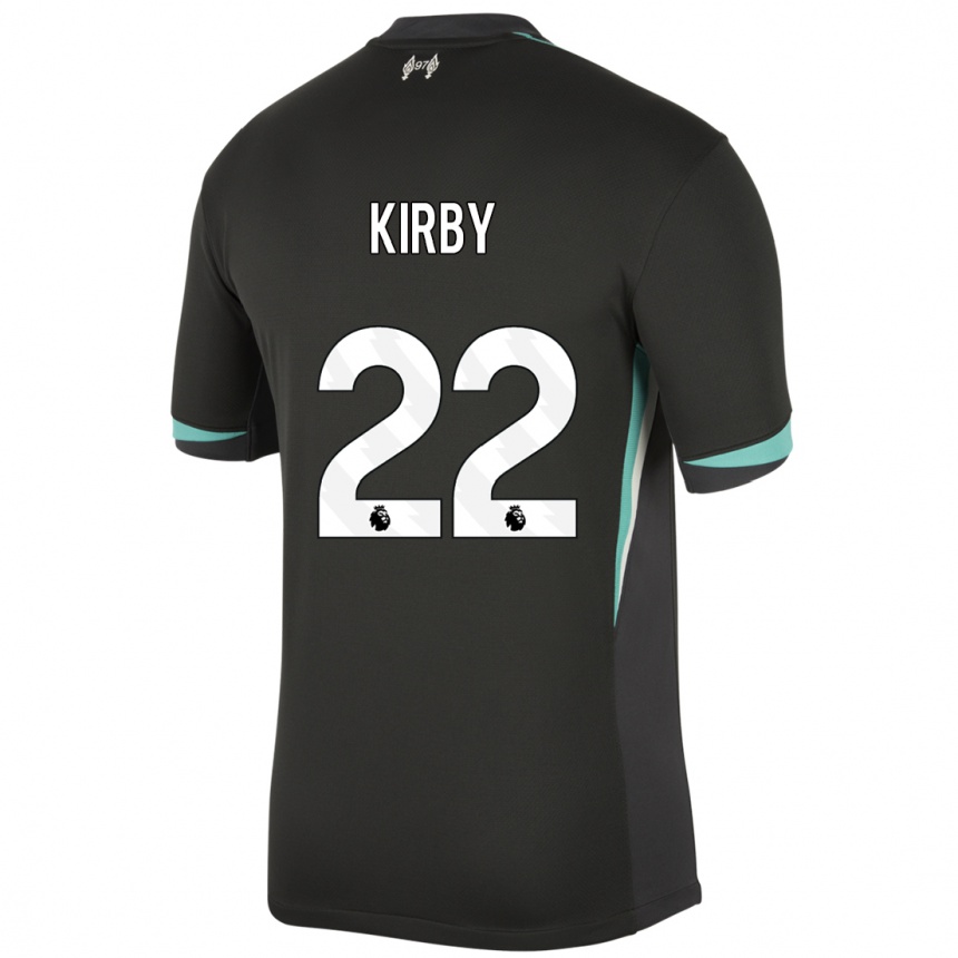 Vaikiškas Faye Kirby #22 Juoda Antracito Balta Išvykos Marškinėliai 2024/25 T-Shirt