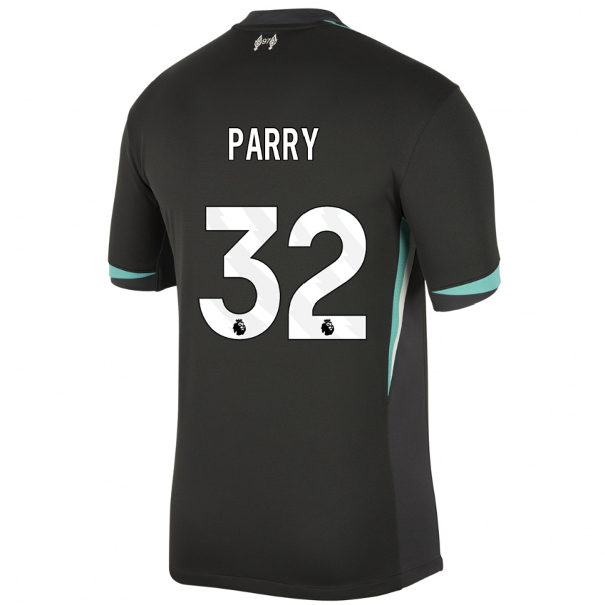 Vaikiškas Lucy Parry #32 Juoda Antracito Balta Išvykos Marškinėliai 2024/25 T-Shirt