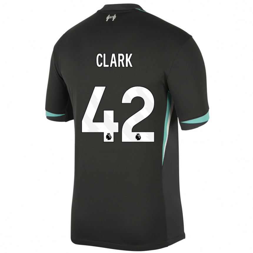 Vaikiškas Bobby Clark #42 Juoda Antracito Balta Išvykos Marškinėliai 2024/25 T-Shirt