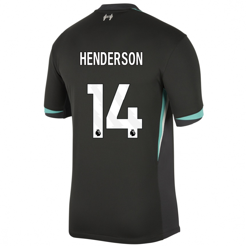 Vaikiškas Henderson #14 Juoda Antracito Balta Išvykos Marškinėliai 2024/25 T-Shirt