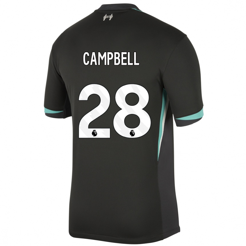 Vaikiškas Megan Campbell #28 Juoda Antracito Balta Išvykos Marškinėliai 2024/25 T-Shirt