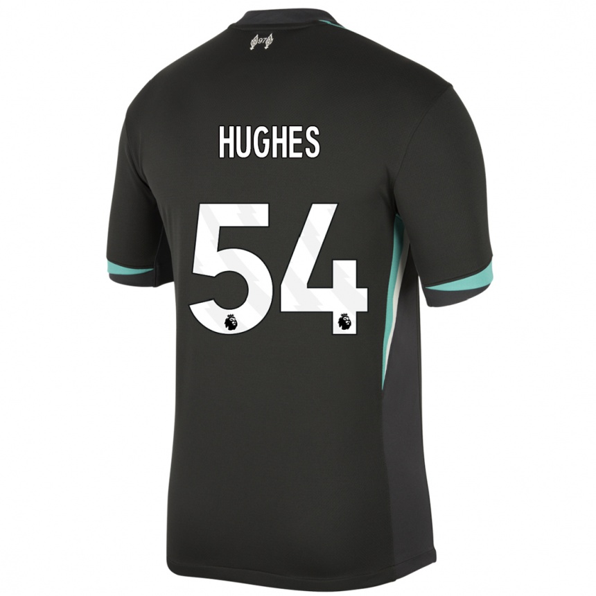 Vaikiškas Liam Hughes #54 Juoda Antracito Balta Išvykos Marškinėliai 2024/25 T-Shirt