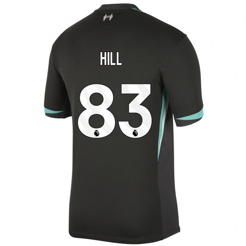 Vaikiškas Thomas Hill #83 Juoda Antracito Balta Išvykos Marškinėliai 2024/25 T-Shirt