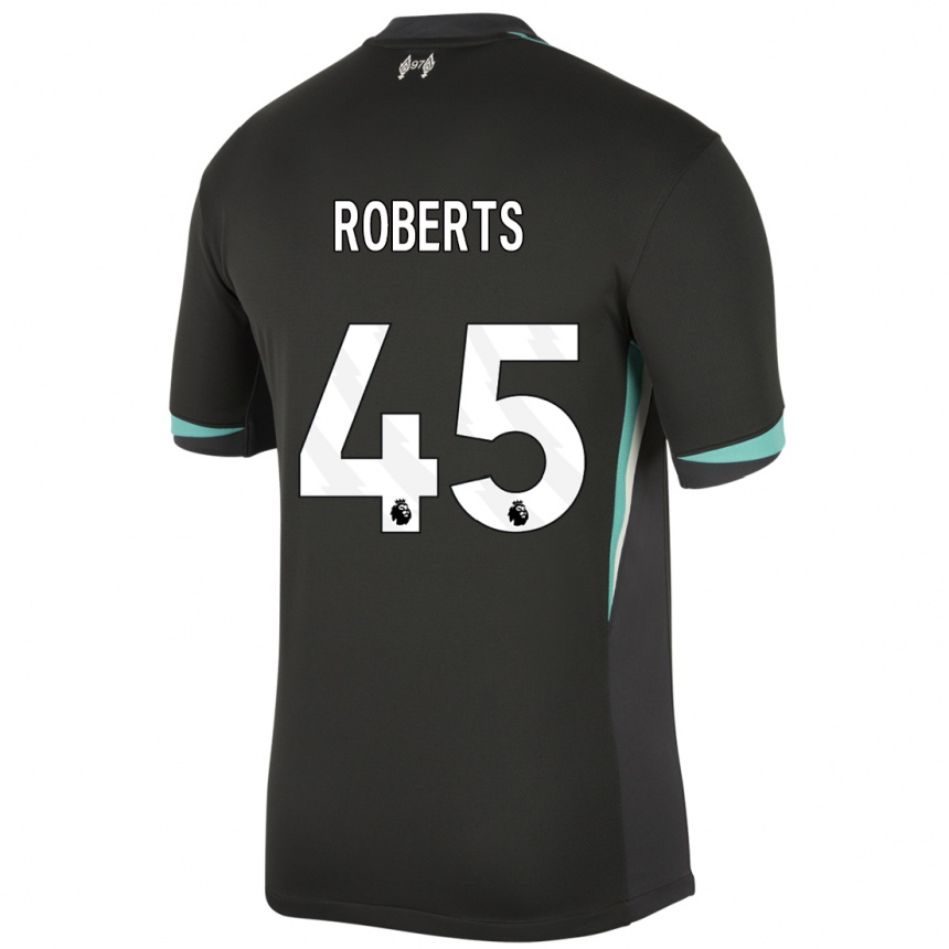 Vaikiškas Iwan Roberts #45 Juoda Antracito Balta Išvykos Marškinėliai 2024/25 T-Shirt