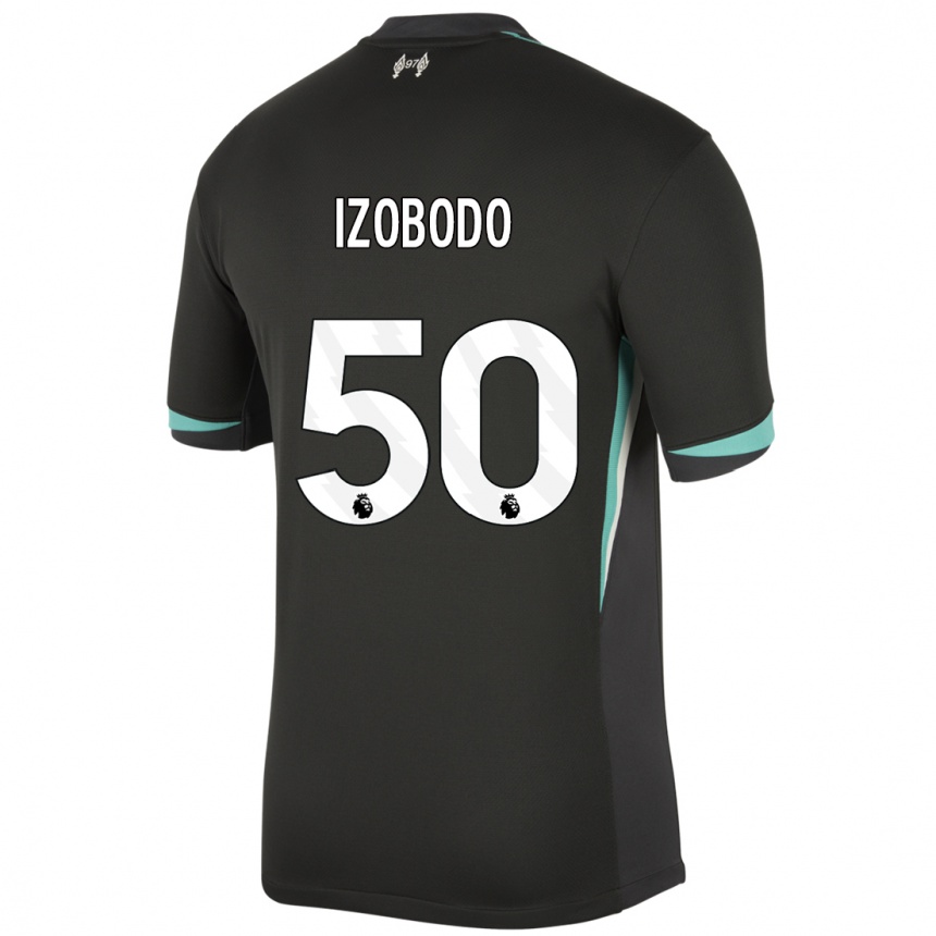 Vaikiškas Elijah Izobodo John #50 Juoda Antracito Balta Išvykos Marškinėliai 2024/25 T-Shirt