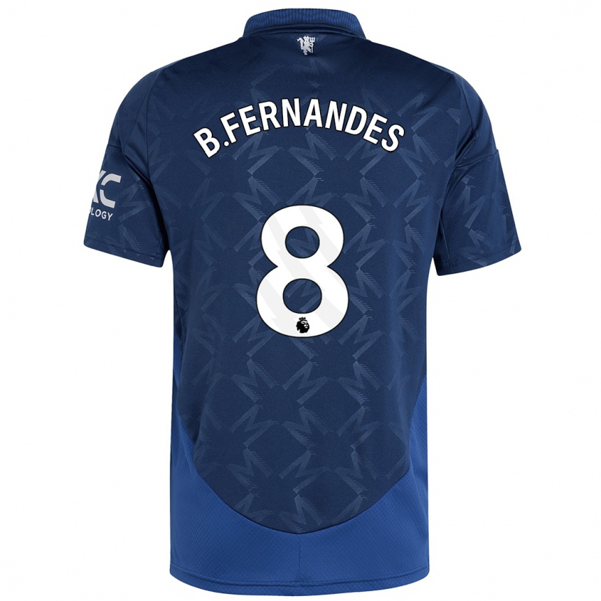 Vaikiškas Bruno Fernandes #8 Indigo Išvykos Marškinėliai 2024/25 T-Shirt