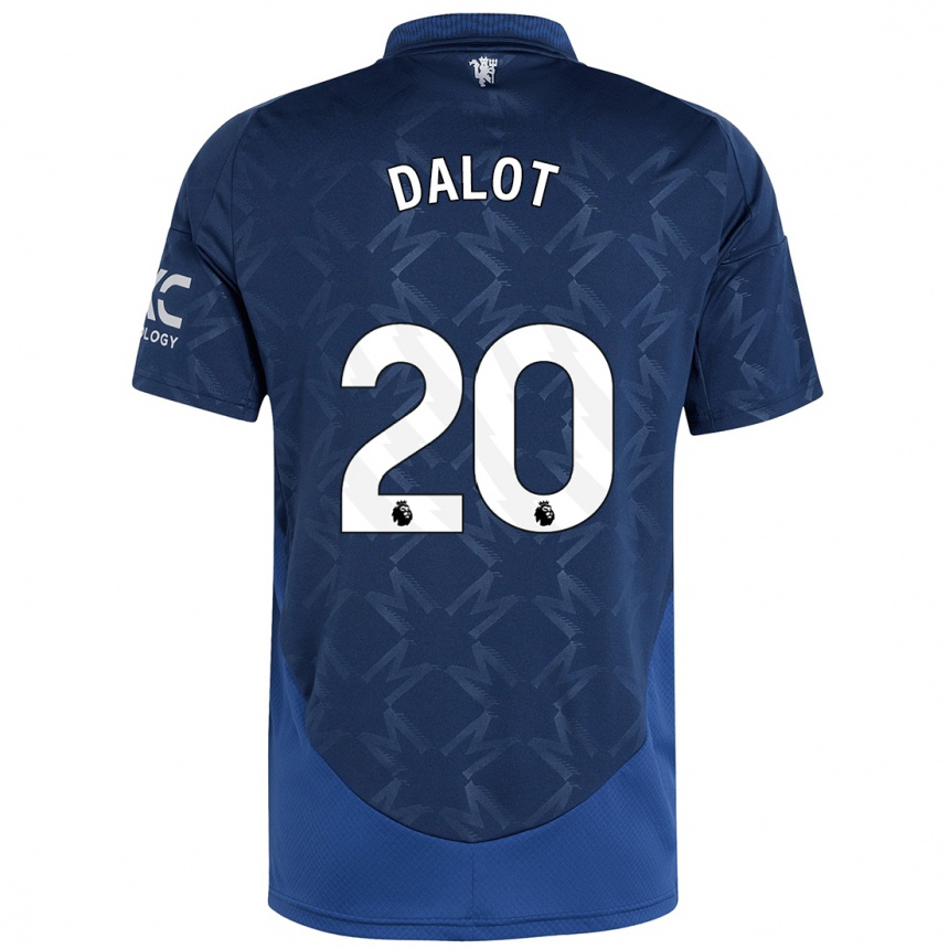 Vaikiškas Diogo Dalot #20 Indigo Išvykos Marškinėliai 2024/25 T-Shirt