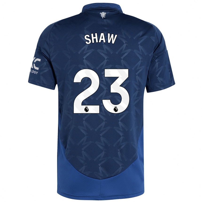 Vaikiškas Luke Shaw #23 Indigo Išvykos Marškinėliai 2024/25 T-Shirt