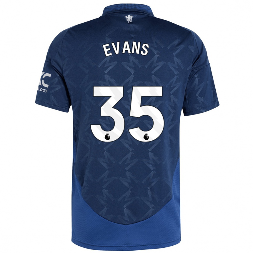 Vaikiškas Jonny Evans #35 Indigo Išvykos Marškinėliai 2024/25 T-Shirt