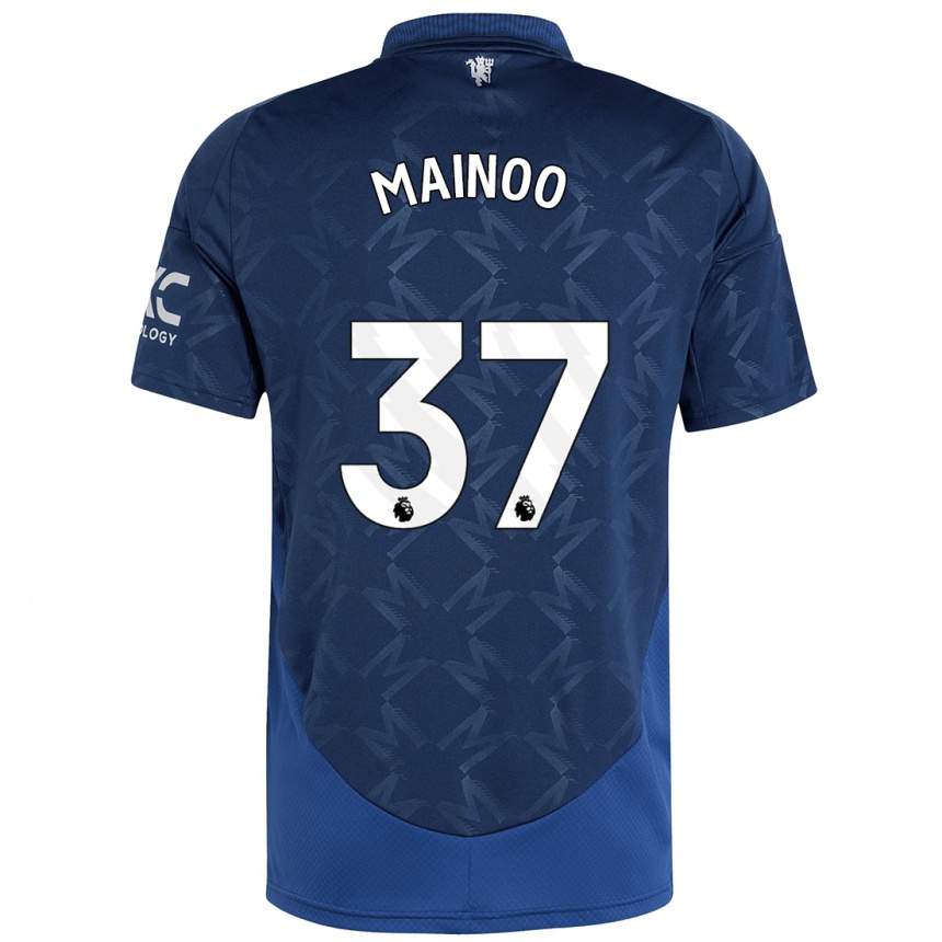 Vaikiškas Kobbie Mainoo #37 Indigo Išvykos Marškinėliai 2024/25 T-Shirt