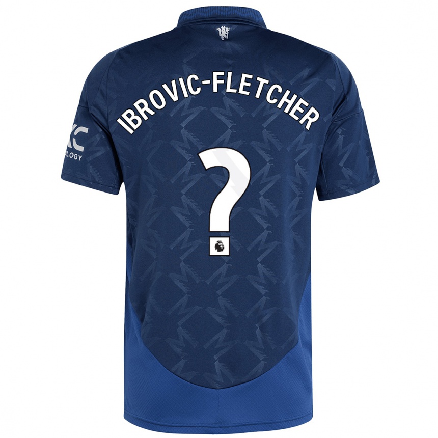 Vaikiškas Edward Ibrovic-Fletcher #0 Indigo Išvykos Marškinėliai 2024/25 T-Shirt