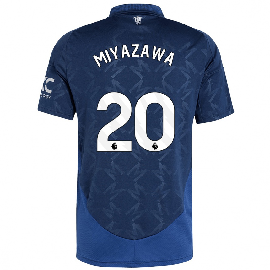 Vaikiškas Hinata Miyazawa #20 Indigo Išvykos Marškinėliai 2024/25 T-Shirt