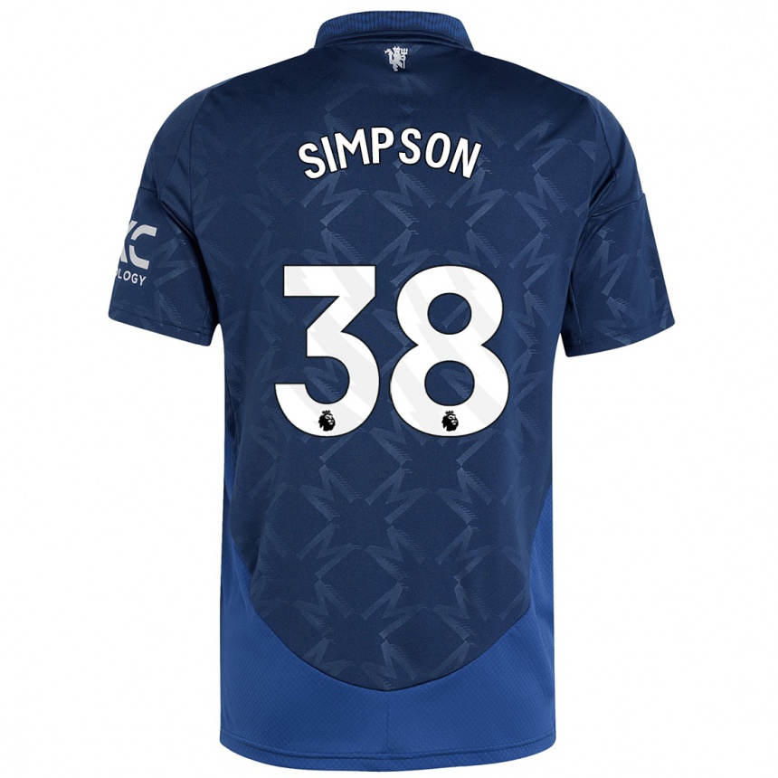 Vaikiškas Jess Simpson #38 Indigo Išvykos Marškinėliai 2024/25 T-Shirt