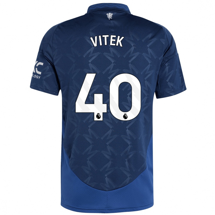 Vaikiškas Radek Vitek #40 Indigo Išvykos Marškinėliai 2024/25 T-Shirt