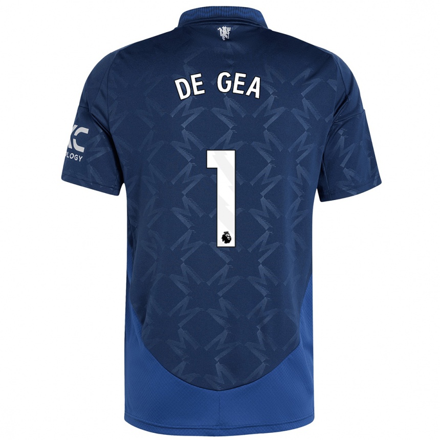 Vaikiškas David De Gea #1 Indigo Išvykos Marškinėliai 2024/25 T-Shirt