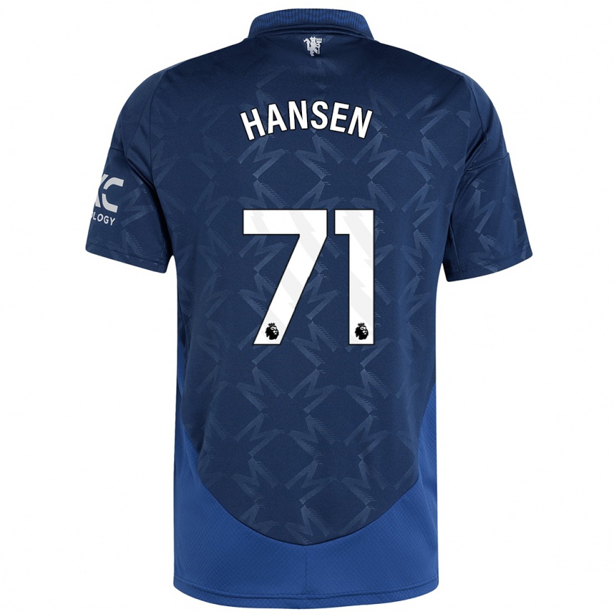 Vaikiškas Isak Hansen-Aaroen #71 Indigo Išvykos Marškinėliai 2024/25 T-Shirt