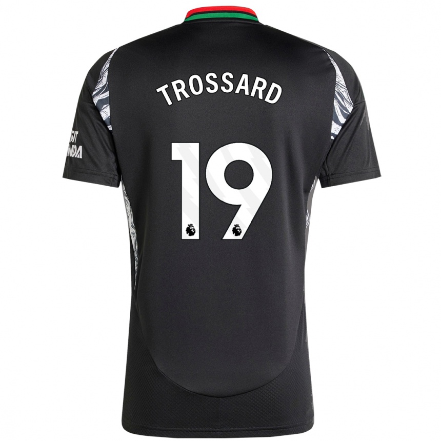 Vaikiškas Leandro Trossard #19 Juoda Išvykos Marškinėliai 2024/25 T-Shirt