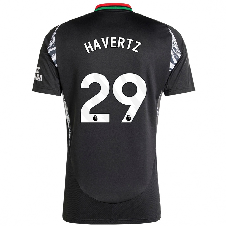 Vaikiškas Kai Havertz #29 Juoda Išvykos Marškinėliai 2024/25 T-Shirt