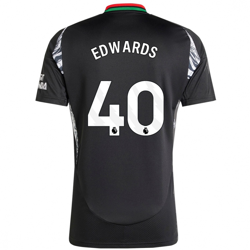 Vaikiškas Khayon Edwards #40 Juoda Išvykos Marškinėliai 2024/25 T-Shirt