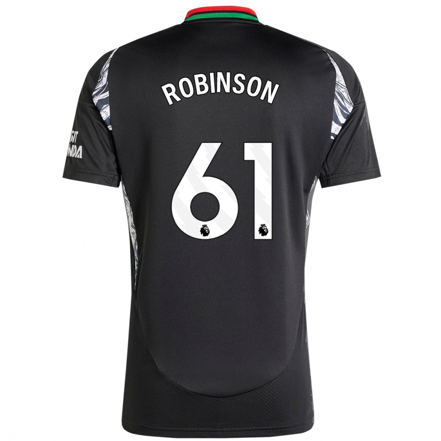 Vaikiškas Josh Robinson #61 Juoda Išvykos Marškinėliai 2024/25 T-Shirt