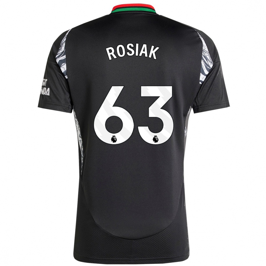 Vaikiškas Michal Rosiak #63 Juoda Išvykos Marškinėliai 2024/25 T-Shirt