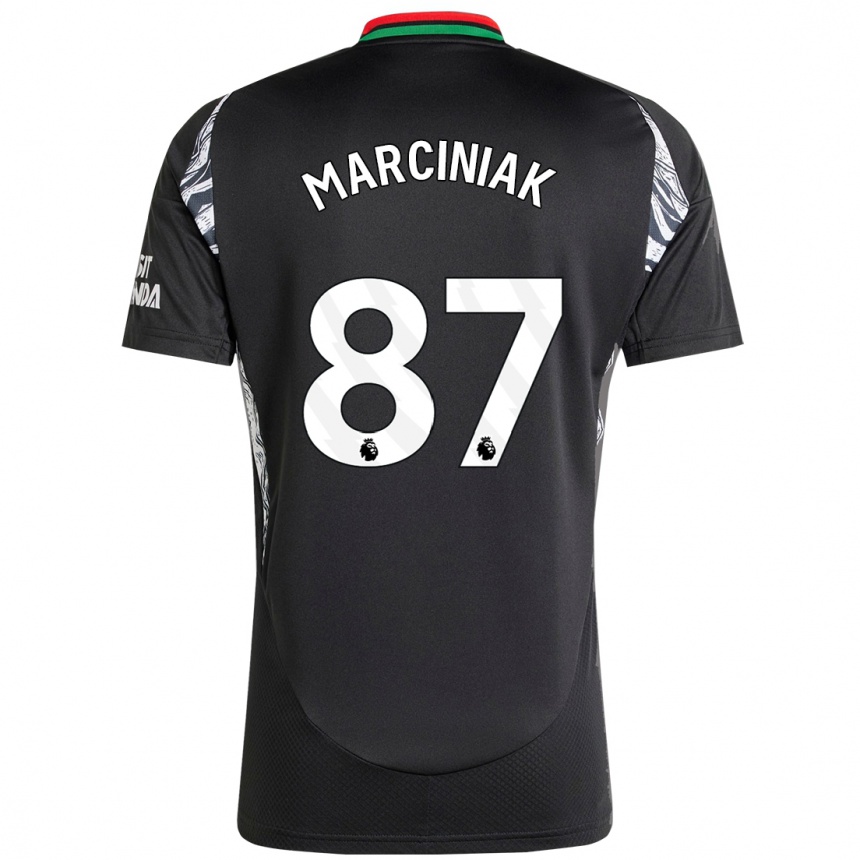 Vaikiškas Alex Marciniak #87 Juoda Išvykos Marškinėliai 2024/25 T-Shirt