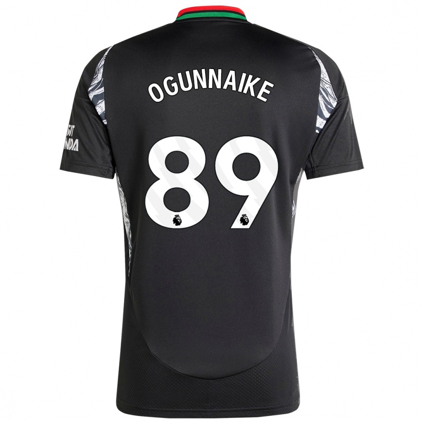 Vaikiškas Josh Ogunnaike #89 Juoda Išvykos Marškinėliai 2024/25 T-Shirt