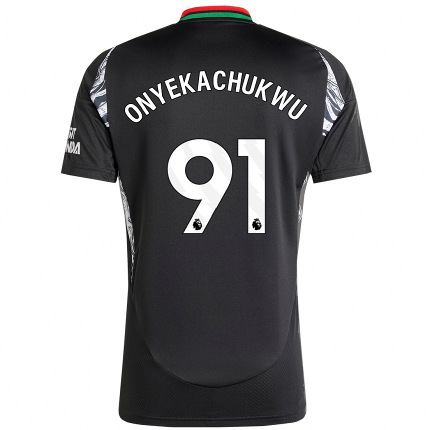 Vaikiškas Samuel Onyekachukwu #91 Juoda Išvykos Marškinėliai 2024/25 T-Shirt