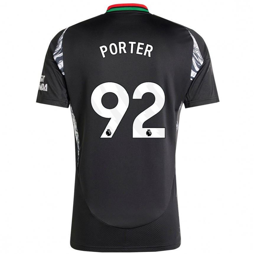 Vaikiškas Jack Porter #92 Juoda Išvykos Marškinėliai 2024/25 T-Shirt