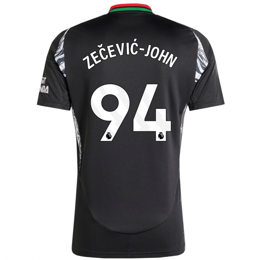 Vaikiškas Louis Zečević-John #94 Juoda Išvykos Marškinėliai 2024/25 T-Shirt