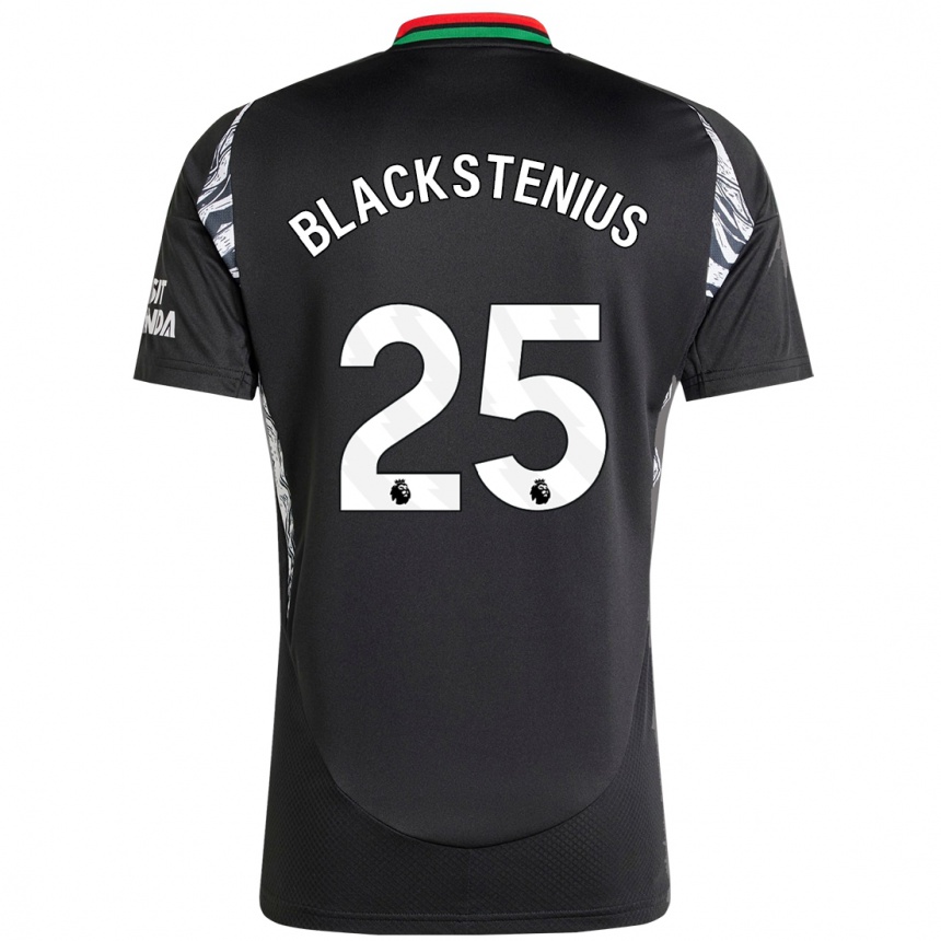 Vaikiškas Stina Blackstenius #25 Juoda Išvykos Marškinėliai 2024/25 T-Shirt