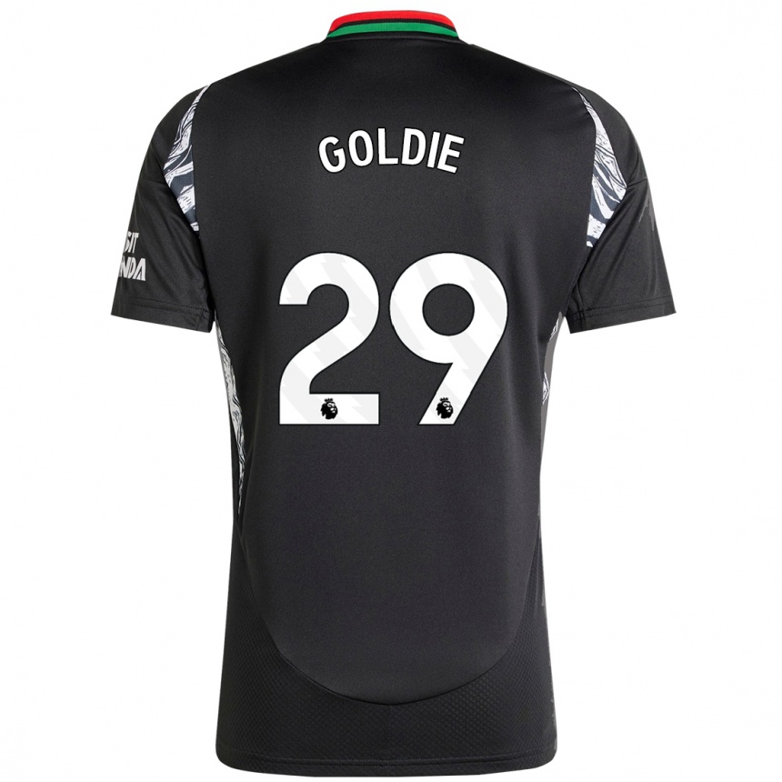 Vaikiškas Teyah Goldie #29 Juoda Išvykos Marškinėliai 2024/25 T-Shirt