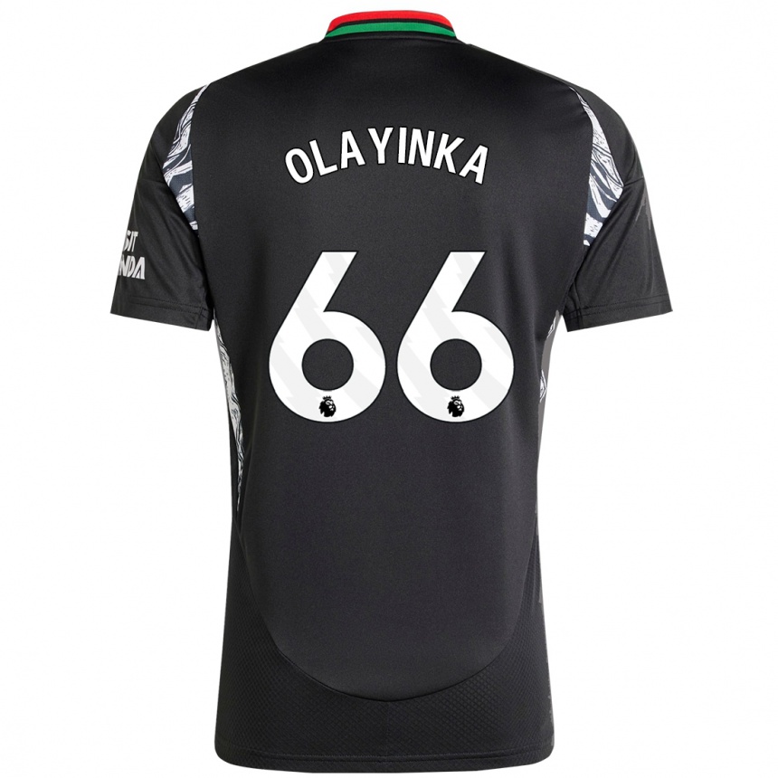 Vaikiškas James Olayinka #66 Juoda Išvykos Marškinėliai 2024/25 T-Shirt