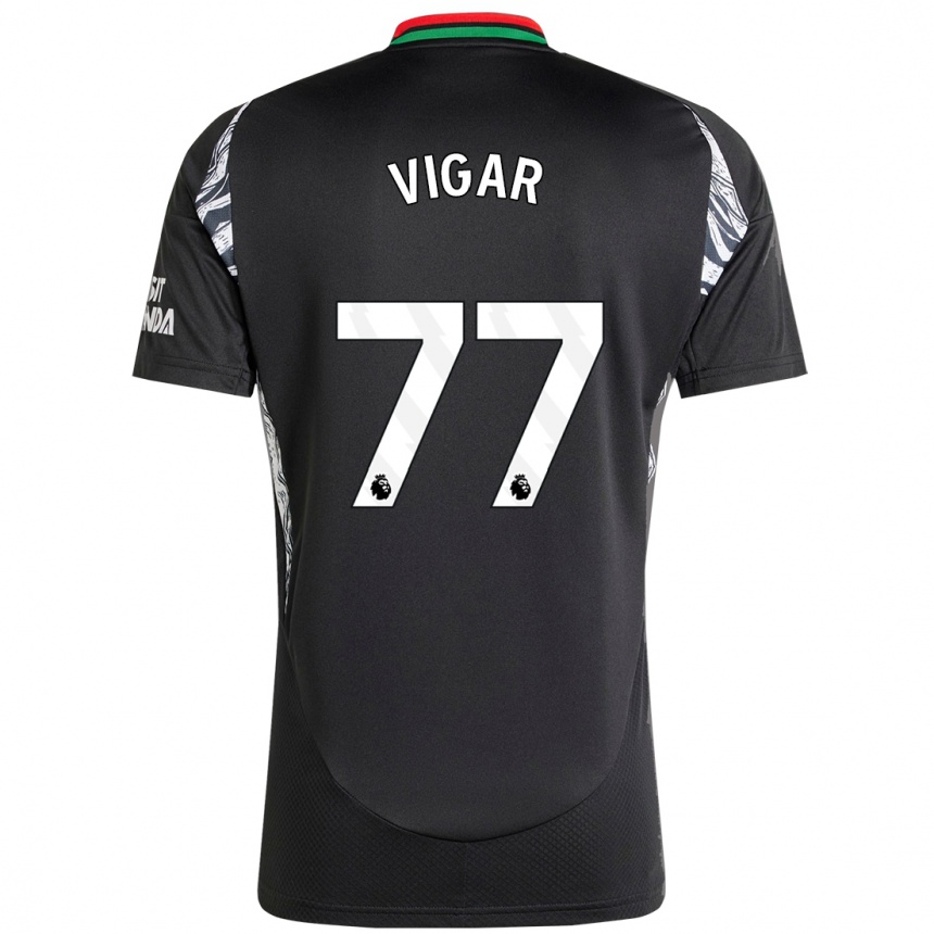 Vaikiškas Billy Vigar #77 Juoda Išvykos Marškinėliai 2024/25 T-Shirt