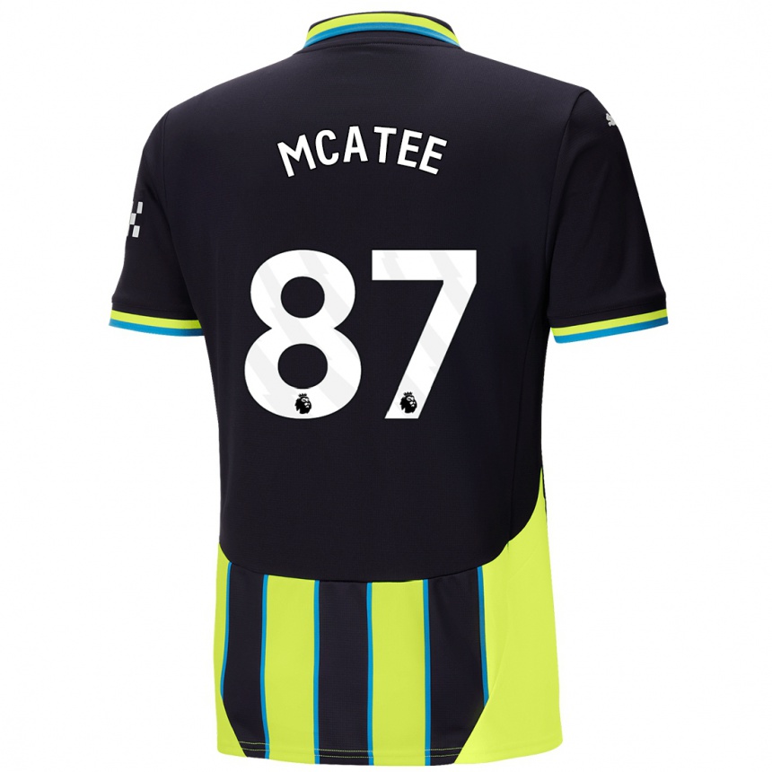 Vaikiškas James Mcatee #87 Mėlyna Geltona Išvykos Marškinėliai 2024/25 T-Shirt