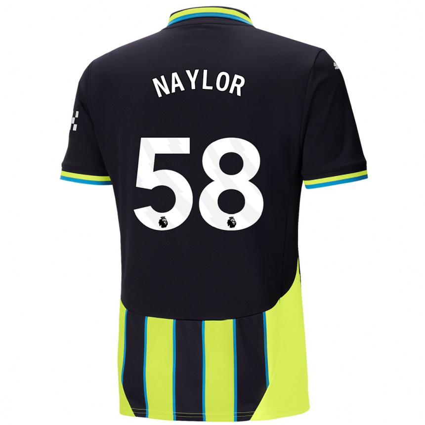 Vaikiškas Seb Naylor #58 Mėlyna Geltona Išvykos Marškinėliai 2024/25 T-Shirt