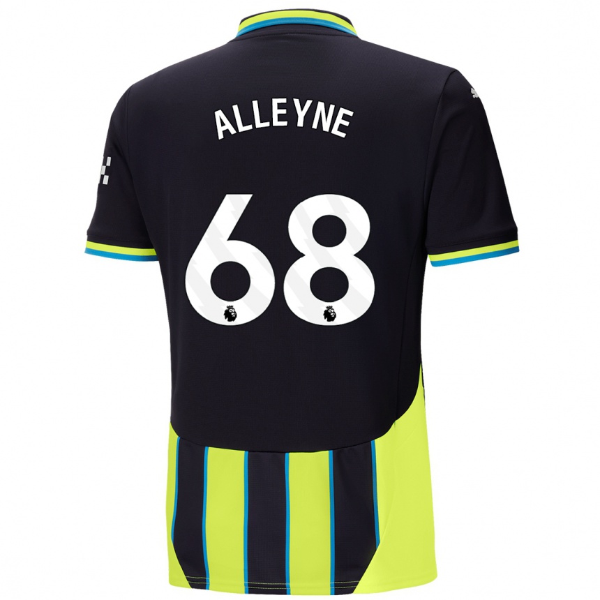 Vaikiškas Max Alleyne #68 Mėlyna Geltona Išvykos Marškinėliai 2024/25 T-Shirt