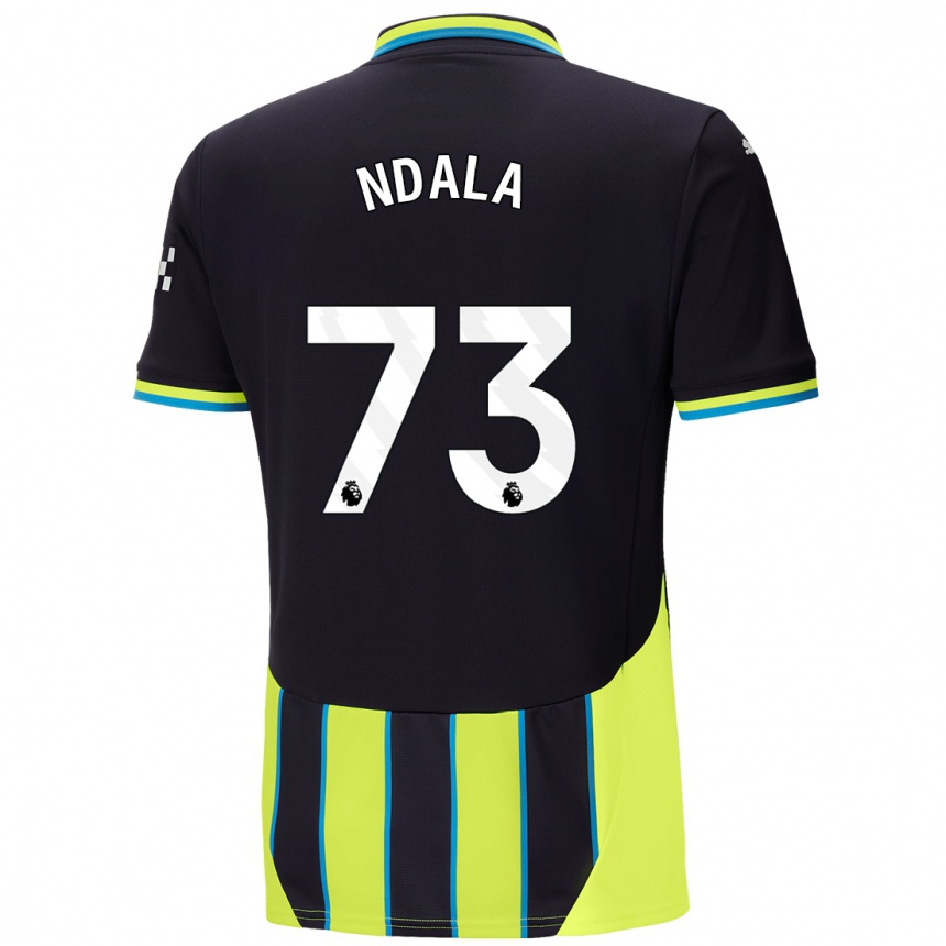 Vaikiškas Joel Ndala #73 Mėlyna Geltona Išvykos Marškinėliai 2024/25 T-Shirt