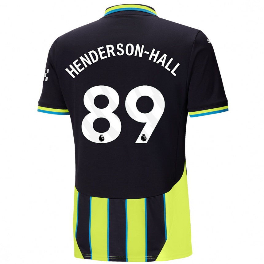 Vaikiškas Matty Henderson-Hall #89 Mėlyna Geltona Išvykos Marškinėliai 2024/25 T-Shirt