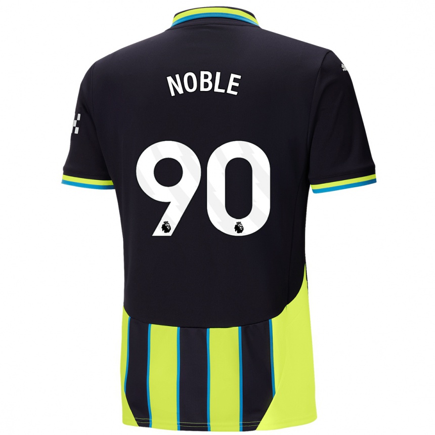 Vaikiškas Kian Noble #90 Mėlyna Geltona Išvykos Marškinėliai 2024/25 T-Shirt