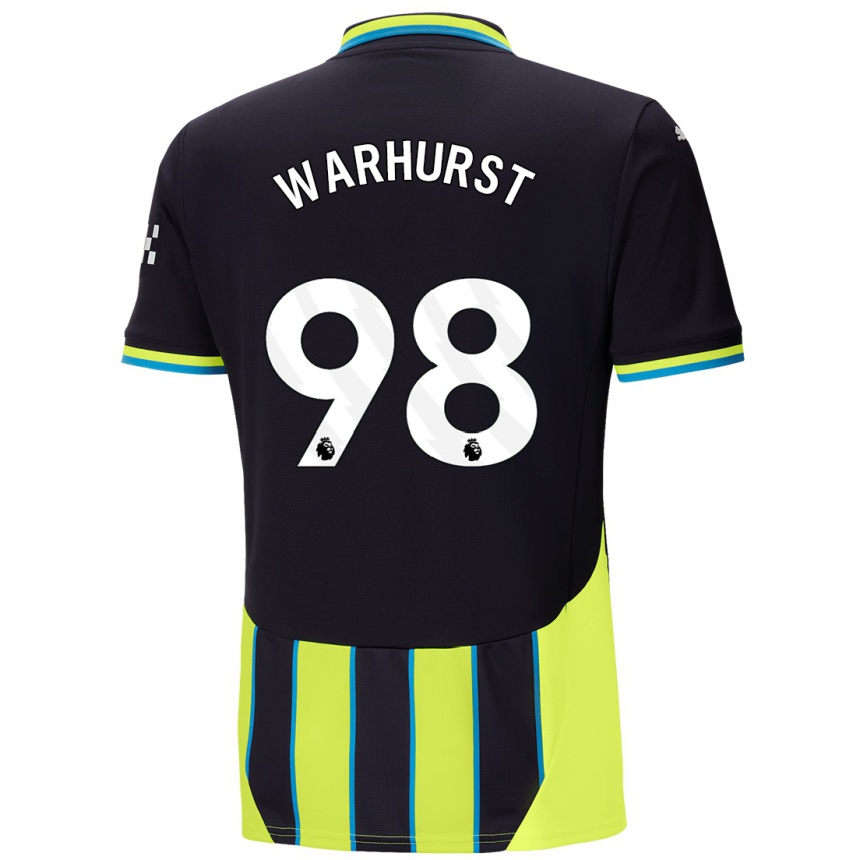 Vaikiškas Matthew Warhurst #98 Mėlyna Geltona Išvykos Marškinėliai 2024/25 T-Shirt