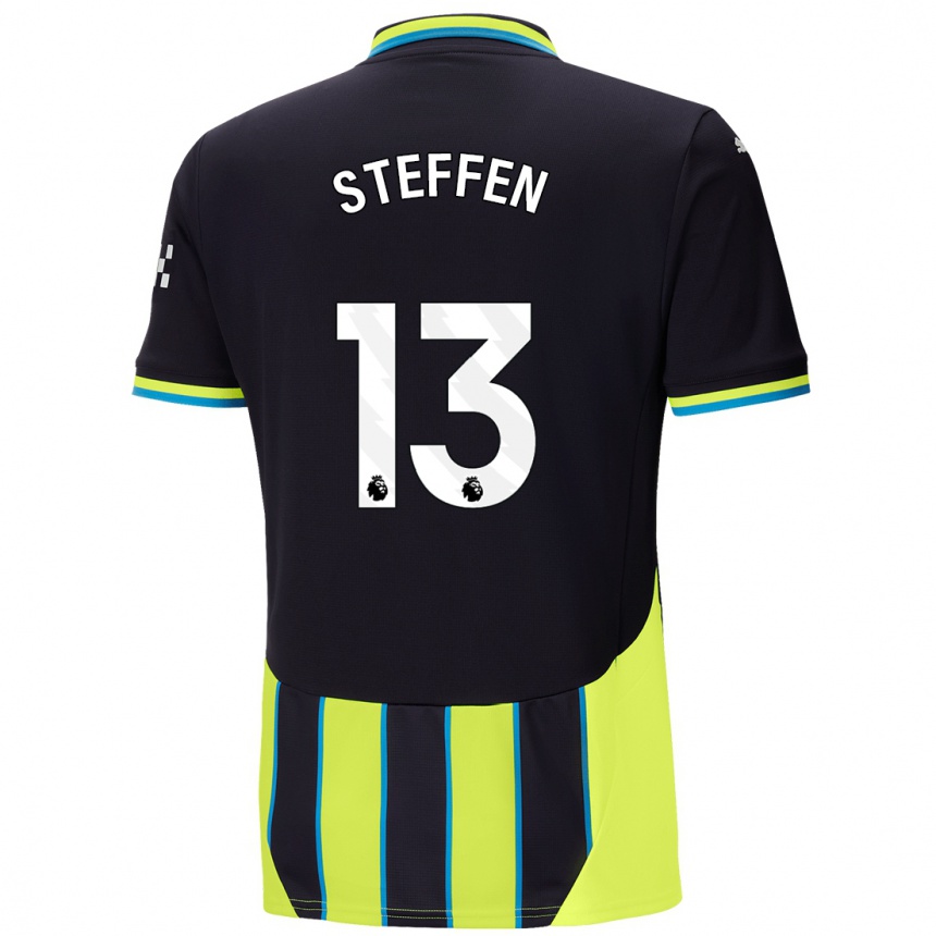 Vaikiškas Zack Steffen #13 Mėlyna Geltona Išvykos Marškinėliai 2024/25 T-Shirt