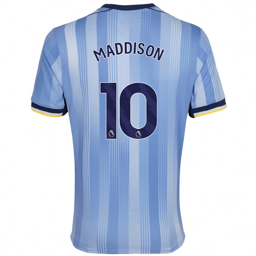 Vaikiškas James Maddison #10 Šviesiai Mėlyna Išvykos Marškinėliai 2024/25 T-Shirt