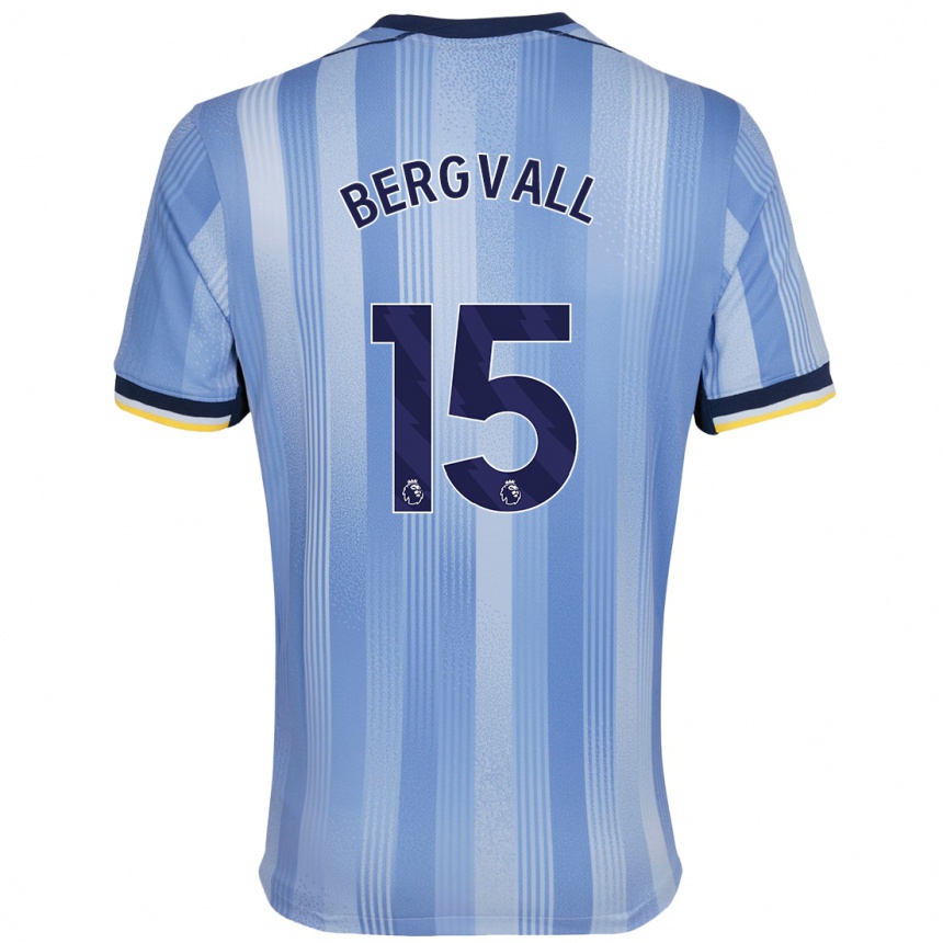 Vaikiškas Lucas Bergvall #15 Šviesiai Mėlyna Išvykos Marškinėliai 2024/25 T-Shirt